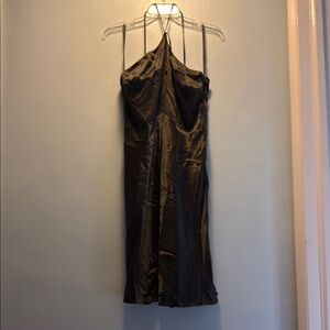 Moda International Brown Halter Slip Dress